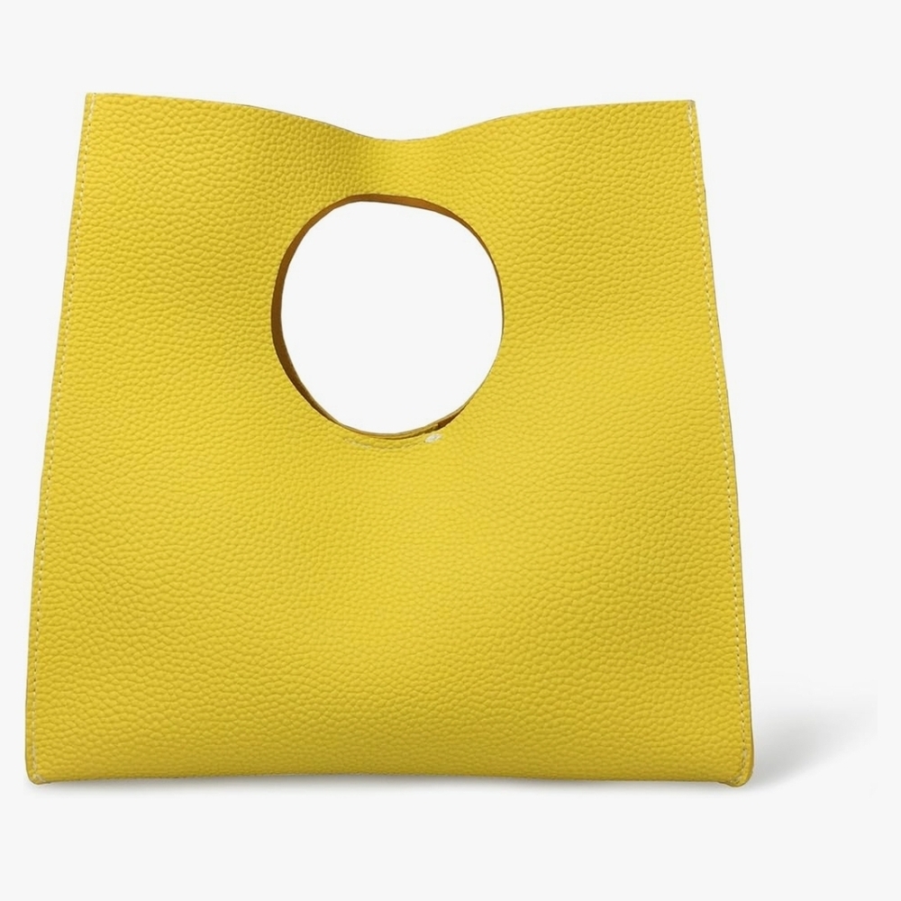 Minimalist Style Soft Pu Vegan Leather Handbag Clutch Small Tote